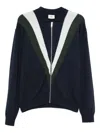 Autry V-neck Zip-front Cardigan In Blue