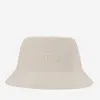 Autry Velvet Bucket Hat With Logo In White