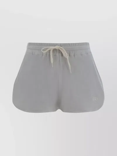 Autry Velvet Monochrome Shorts Adjustable Waistband In Gray