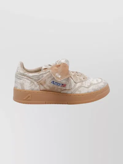 AUTRY VELVET SNEAKERS WITH FRONTAL BOW DETAIL