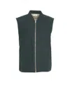 Autry Crewneck Wool Blend Vest With Logo Patch In Green