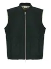 Autry Crewneck Wool Blend Vest With Logo Patch In Green