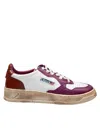 Autry Vintage Effect Leather Sneakers