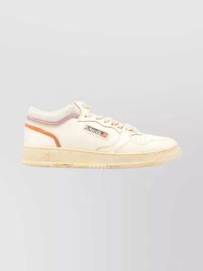 AUTRY VINTAGE LEATHER SNEAKERS PERFORATED TOE