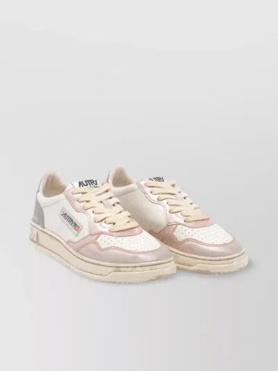 AUTRY VINTAGE LOW TOP SNEAKERS WITH CONTRAST PANEL