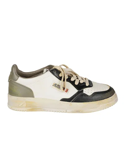 Autry Vintage-inspired Low-top Sneakers With Muted Accents In Multi