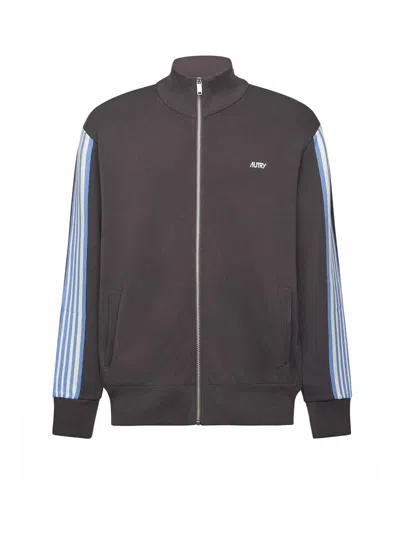 Autry Viscose Blend Jacket With Logo In Black