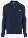 Autry Embroidered High Neck Jacket With Ribbed Cuffs In Blue