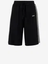 Autry Viscose Blend Logo Short Pants In Black