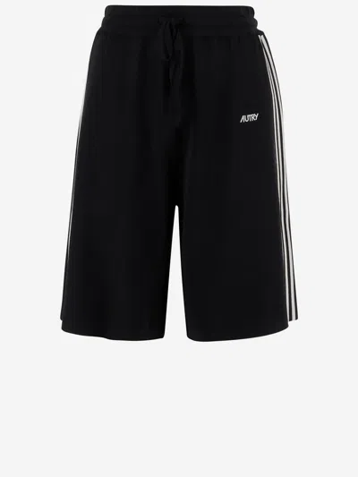 AUTRY VISCOSE BLEND LOGO SHORT PANTS
