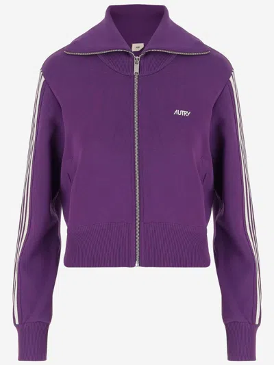 AUTRY VISCOSE BLEND SWEATSHIRT WITH LOGO