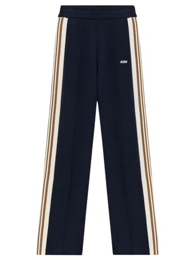 AUTRY AUTRY VISCOSE BLEND TROUSERS WITH LOGO