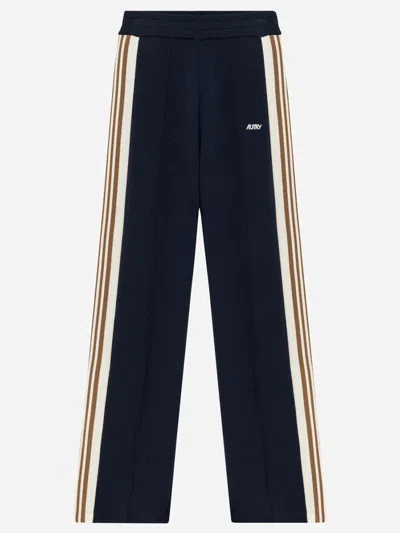 AUTRY VISCOSE BLEND TROUSERS WITH LOGO
