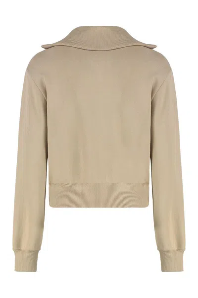 Autry Viscose Knit Jacket In Beige