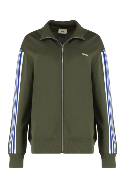 Autry Viscose Knit Jacket In Green