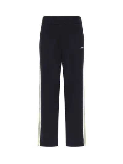Autry Viscose Knit Joggers In Black