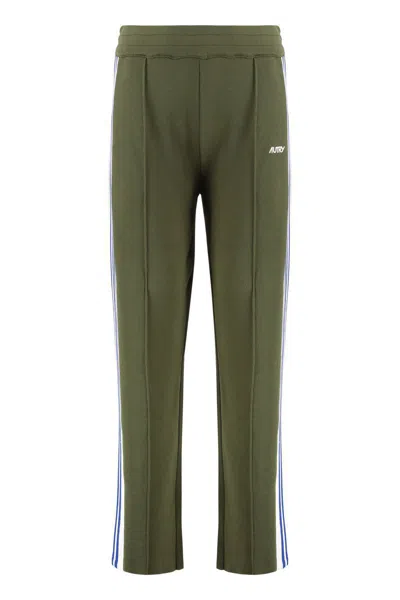 Autry Viscose Blend Logo Pants In Green