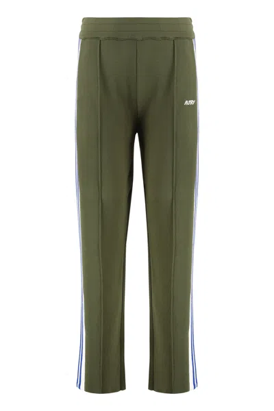 Autry Viscose Sweatpants With Bottom Side Slits In Green