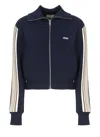 Autry High Neck Zip-up Sweatshirt In Blue