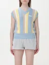 Autry Knitted Vest In Multicolored Cotton In Multicolor