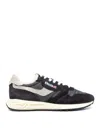 Autry Reelwind Low Suede And Shell Sneakers In Black