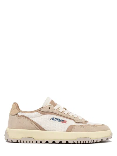 Autry Whisper White Wildpace Low Sneakers In Brown