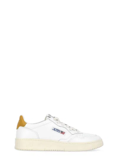 Autry Medalist White And Bronze Sneakers Shoes