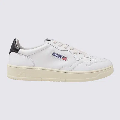 Autry White And Black Leather Sneakers