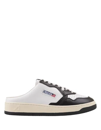 Autry White And Black Medalist Mule Sneakers In Schwarz