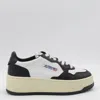 Autry White And Black Sneakers In Neutral