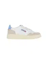 Autry White And Blue Logo Low-top Sneakers In White