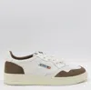 Autry Medalist Low Sneakers In Goatskin And Suede In Multi