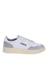 AUTRY WHITE AND GRAY LEATHER AND SUEDE SNEAKERS