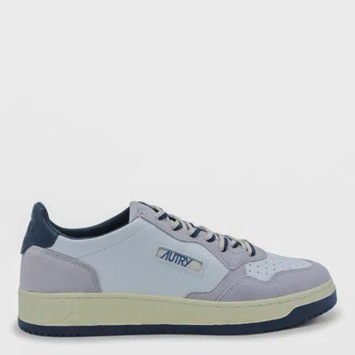 Autry White And Light Grey Leather Sneakers In Multi