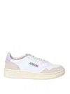 Autry White Medialist Leather Sneakers In White