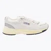 Autry White And Silver Leather Hyperway Sneakers In Gray