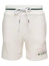 Autry White Bermuda Shorts With Drawstring And Staple X Logo Detail In White