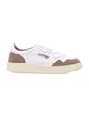 Autry Medalist Low Sneakers In Goatskin And Suede In Multi