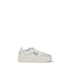 Autry White Calf Leather Bos Taurus Low Top Sneakers In White