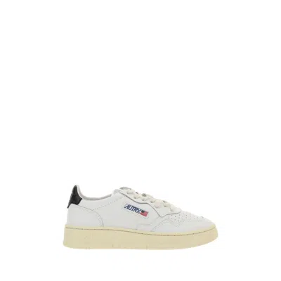 Autry White Calf Leather Bos Taurus Low Top Sneakers In Animal Print