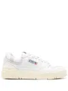 Autry 'clc' White Low Top Sneakers With Logo Patch On Tongue And Side In White