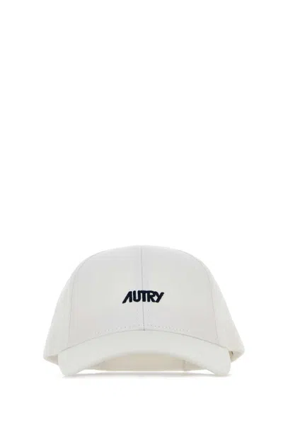 Autry White Cotton Baseball Cap In Brown