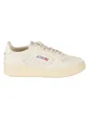 Autry Easeknit Sneakers In Beige Fabric In White