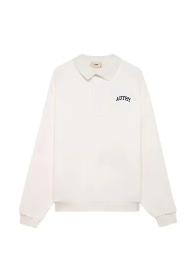 Autry White Cotton Sweatshirt In Neutral