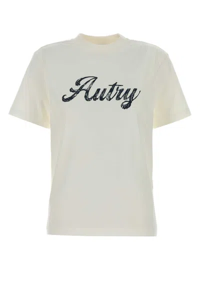AUTRY WHITE COTTON T-SHIRT