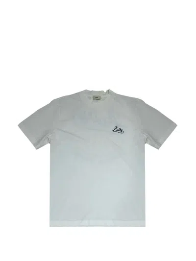 Autry White Cotton T-shirt In Gray