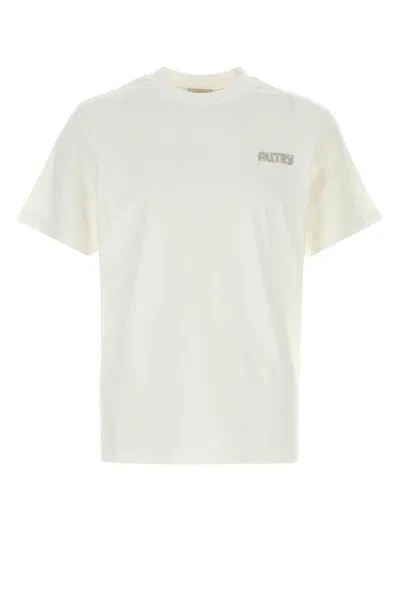 Autry Contrast Logo Cotton T-shirt In White