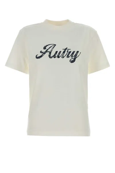 Autry White Crewneck Logo T-shirt
