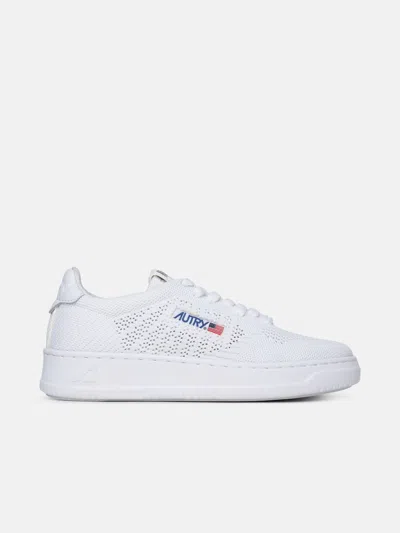 Autry White Fabric Sneakers