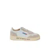 Autry White Goatskin Low Top Sneakers In Neutral